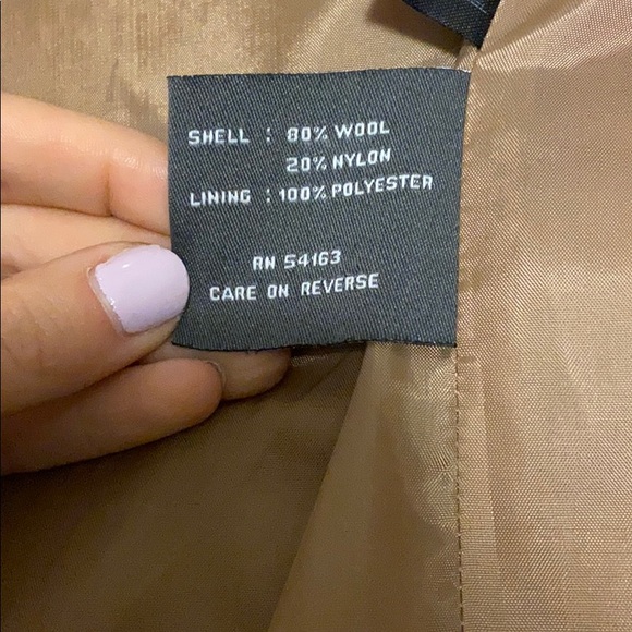 Kenneth Cole Reaction tan wool coat - Picture 3 of 5